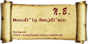 Noszály Benjámin névjegykártya